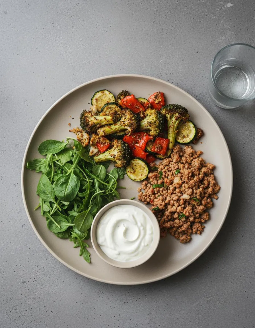 Rezept: Air Fryer Gemüse mit würziger Hackpfanne by NastyTasty Delights