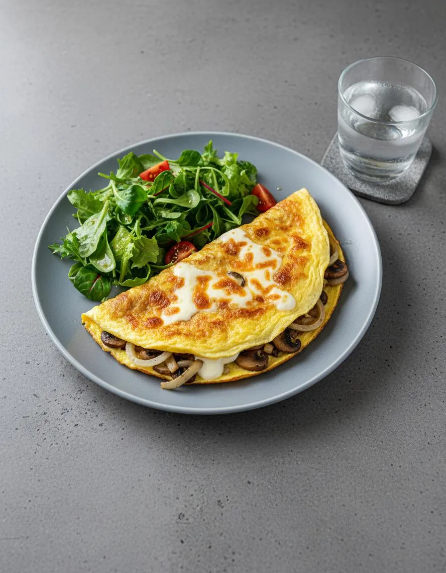 Rezept: Airfryer Pilz-Zwiebel Omelett by NastyTasty Delights