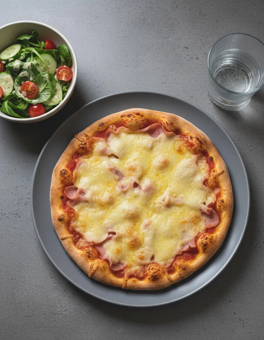 Rezept: Blitz-Pizza mit Schinken und Käse by NastyTasty Delights