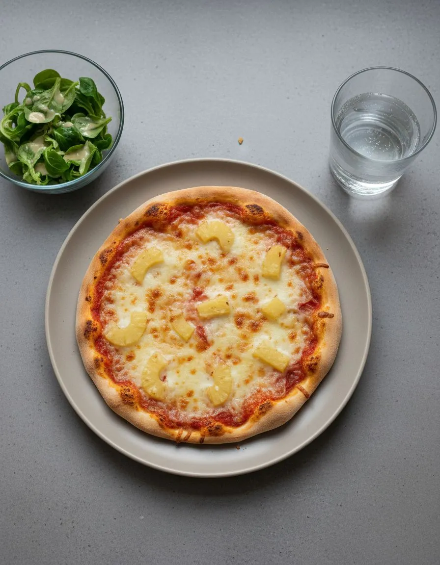 Rezept: Knusprige Pizza Hawaii mit süßer Ananas