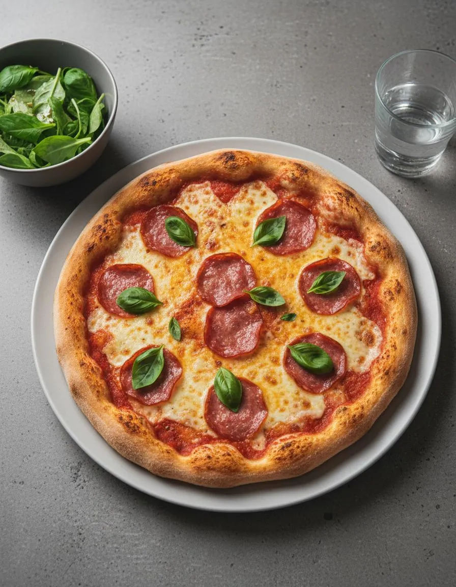 Rezept: Würzige Salami Pizza by NastyTasty Delights
