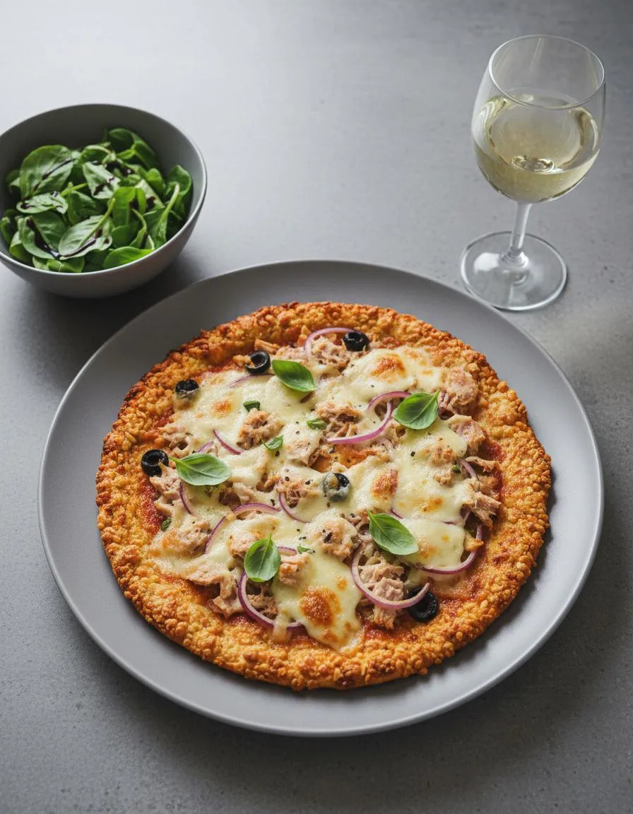 Rezept: Knusprige Airfryer Thunfisch Pizza by NastyTasty Delights
